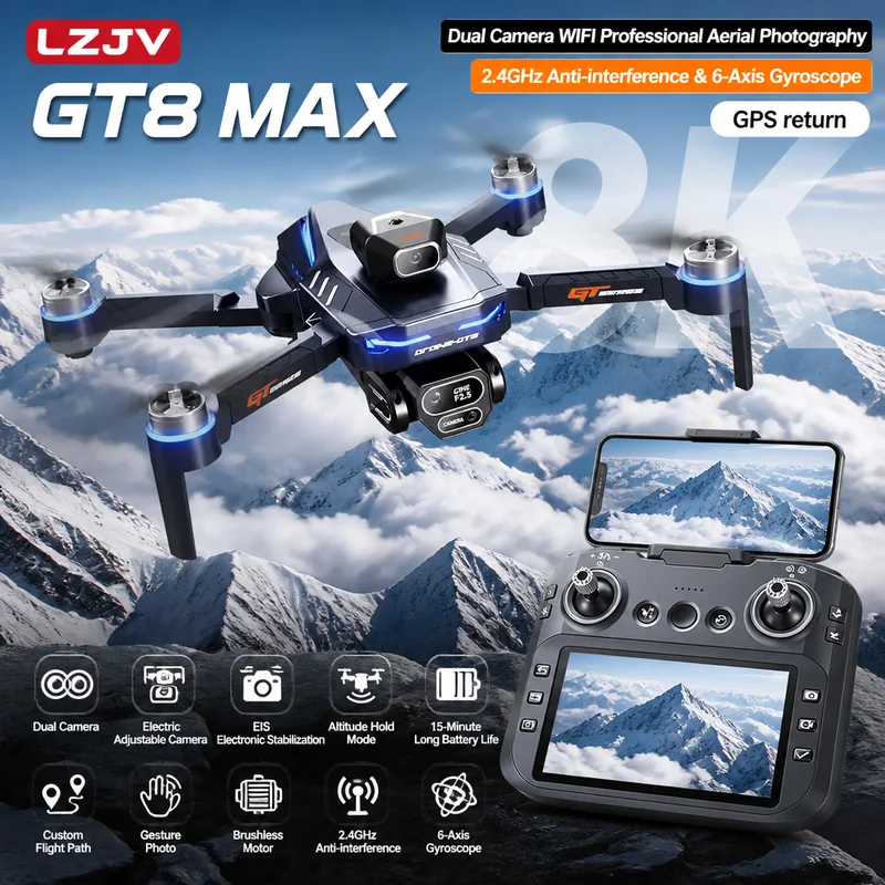 Drone Camera Night Vision - Drone Lipat GT8 Max 8K HD