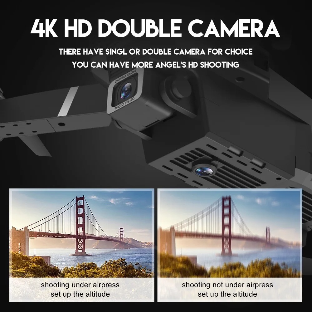 Drone RC Baru E88Pro 4K Profes - Drone Camera Wide Angle ulasan dan harga