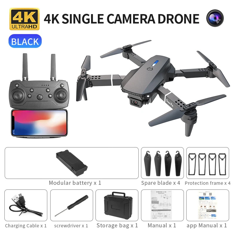 E88 Pro Drone Lipat Cerdas Men - Drone Camera Wide Angle ulasan dan harga